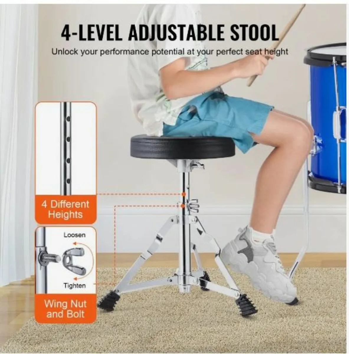 Kids Drum Set 5-Piece 16 in Beginner - Image 2