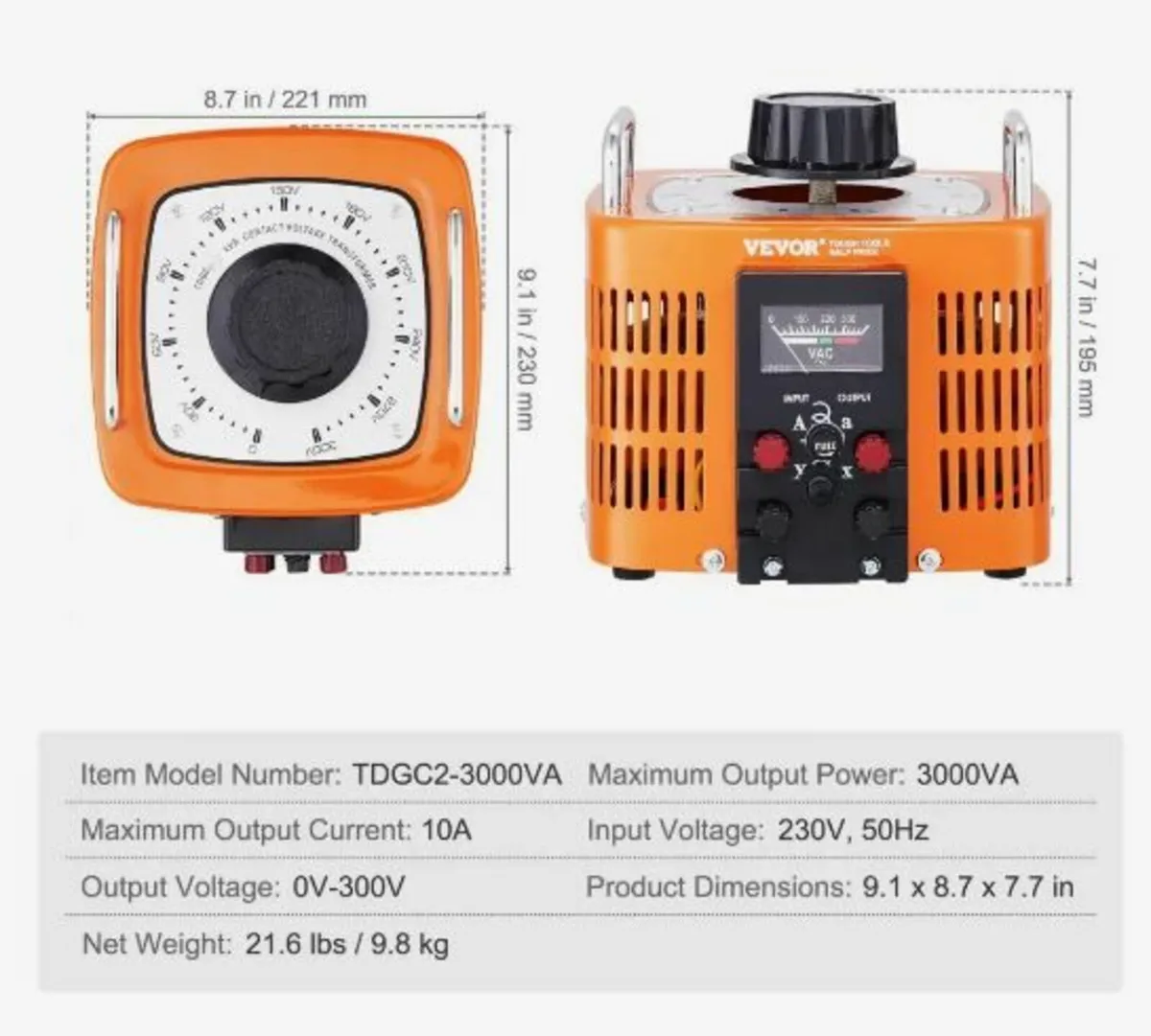 3000VA Variable Voltage Transformer - Image 4