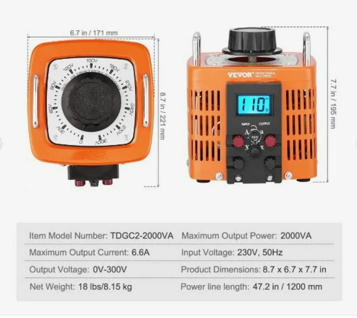 2000VA Variable Voltage Transformer - Image 4