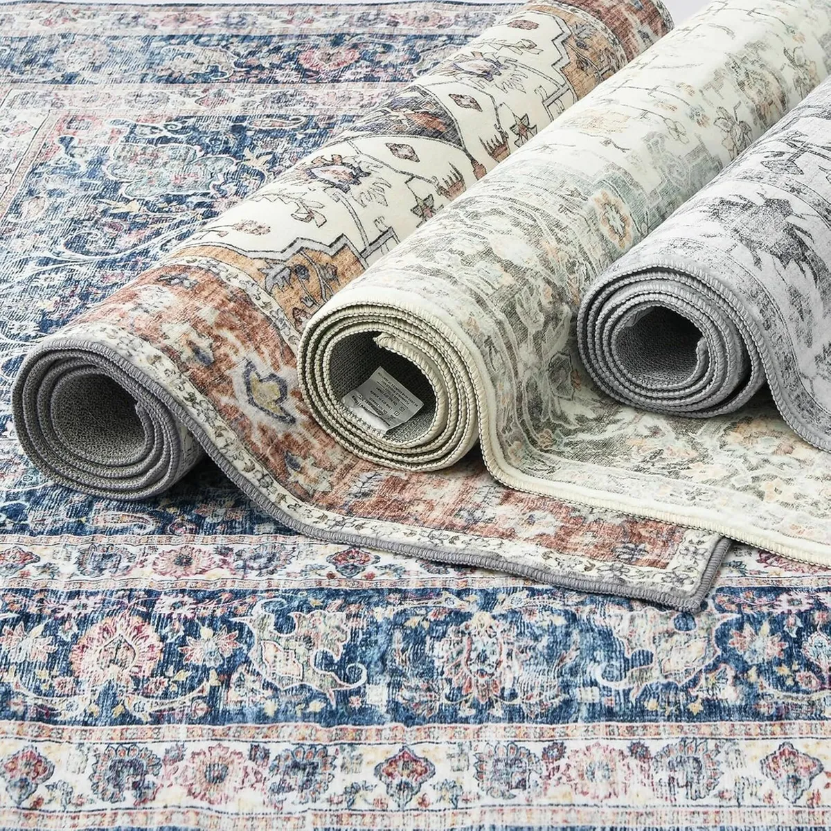 Rugs Living Room 160x230cm Vintage Boho Brick-Red - Image 3