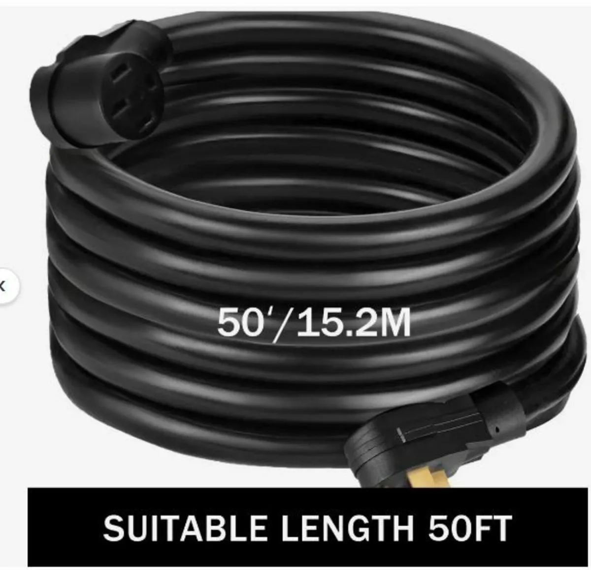 50FT 8AWG/4C RV Extension Cord Trailer Truck - Image 2