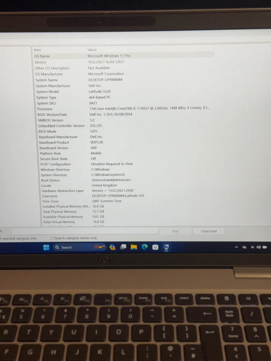Dell Latitude 5520 Laptop i5/16GB/256SSd/FHD - Image 2