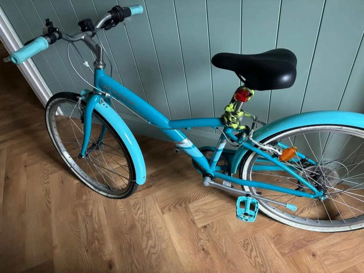 Btwin - ORIGINAL 24" 500 HYBRID BIKE BLUE - Image 1
