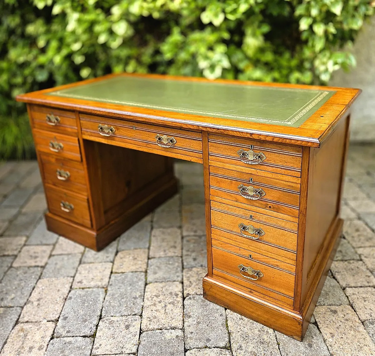 Edwardian Twin Pedestal Desk- Circa 1905 - Image 1