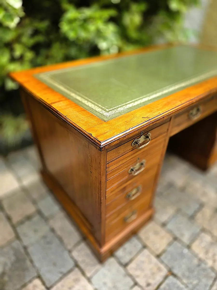 Edwardian Twin Pedestal Desk- Circa 1905 - Image 3