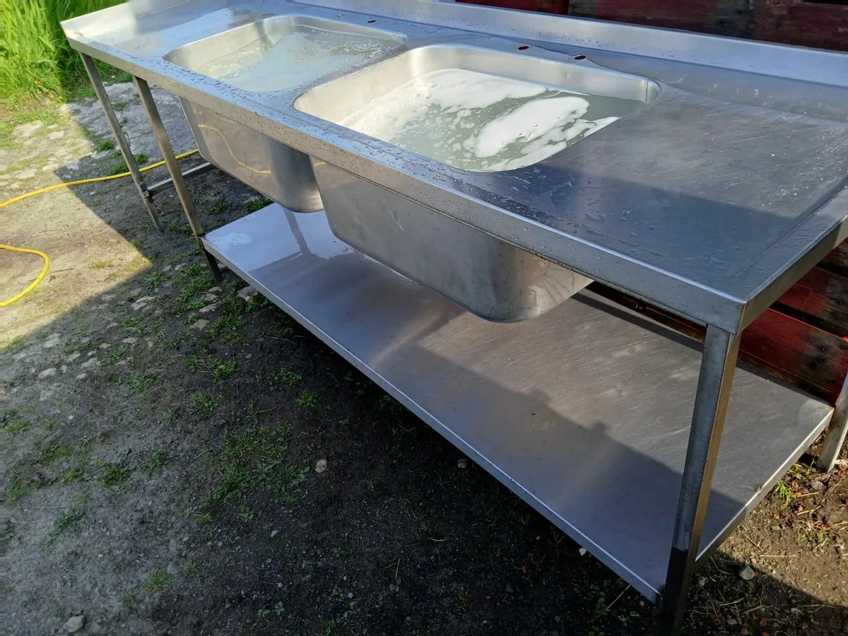 Stainless steel cabbinet sink unit complete - Image 3