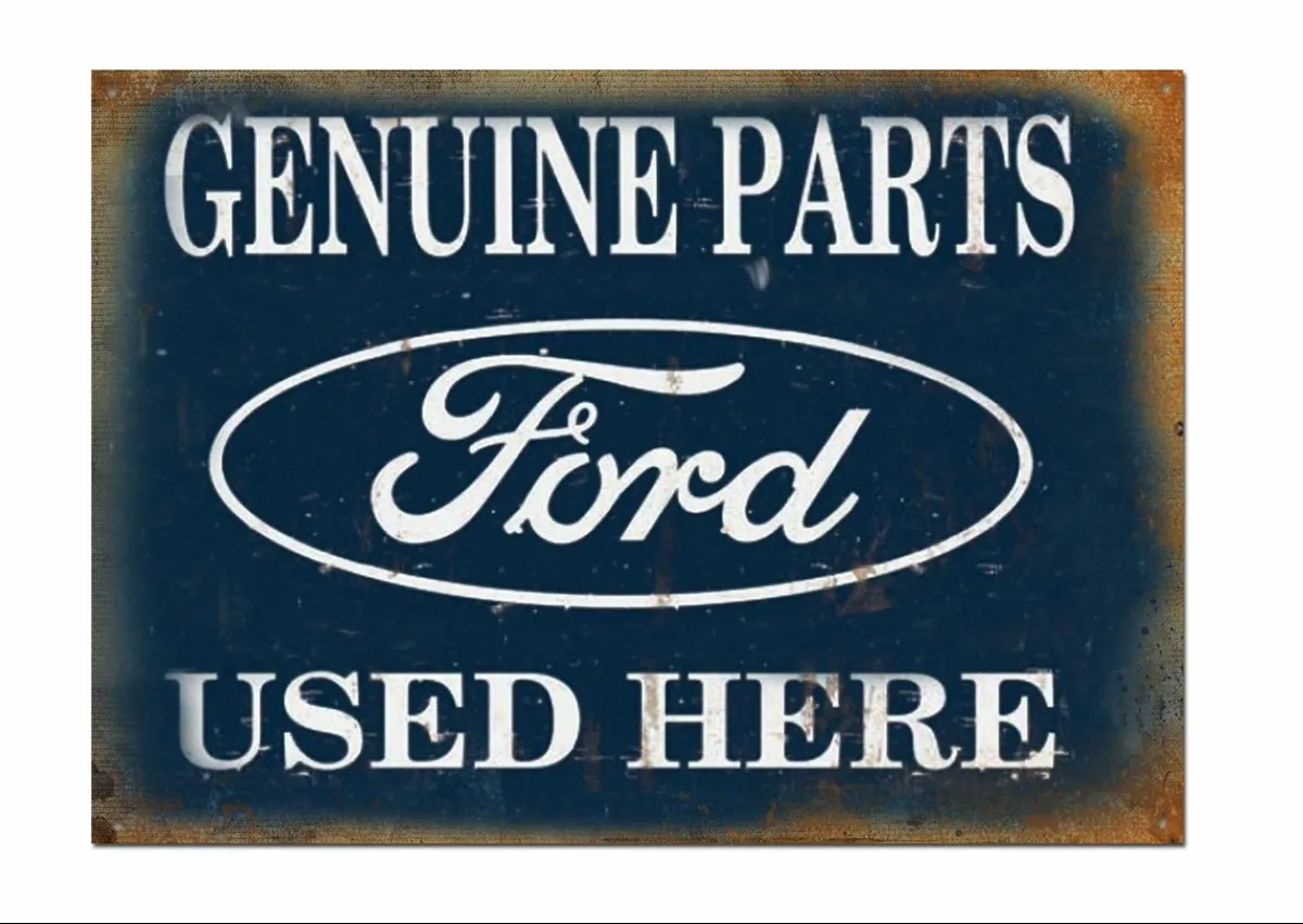 Ford parts reproduction tin metal sign - Image 1