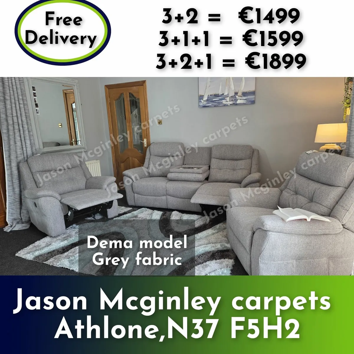 NEW Living Room Sofa - Dema, - Image 4