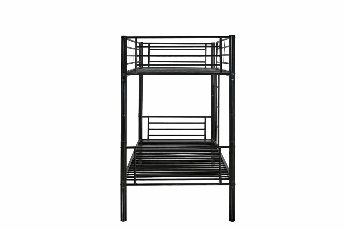 Metal Single Bunk Bed Frame- Black - Free Deliver - Image 4