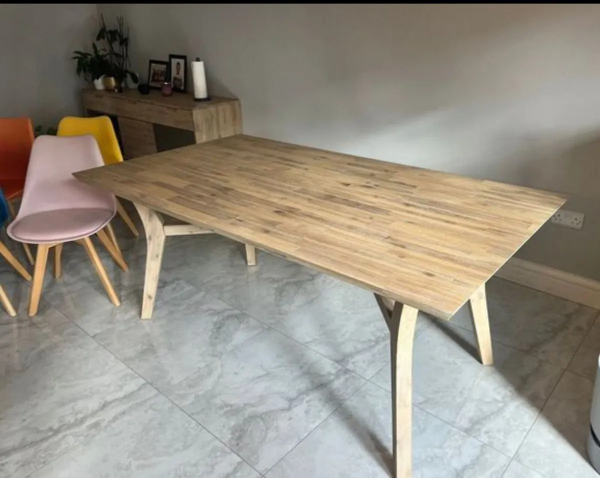 dinning table with 6 retro chairs - Image 4