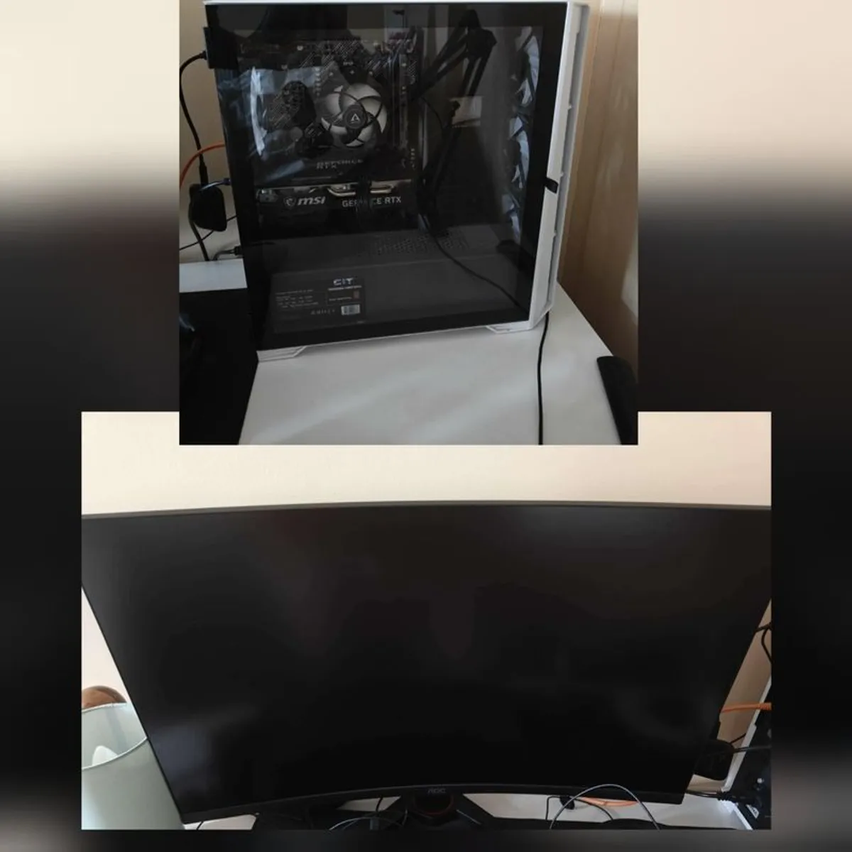 [Bundle] Gaming pc - Rtx 3050 ryzen 5 5500 16gb ram 1tb ssd. WITH 240hz 31.5" Aoc Monitor 1920x1080 - Image 1
