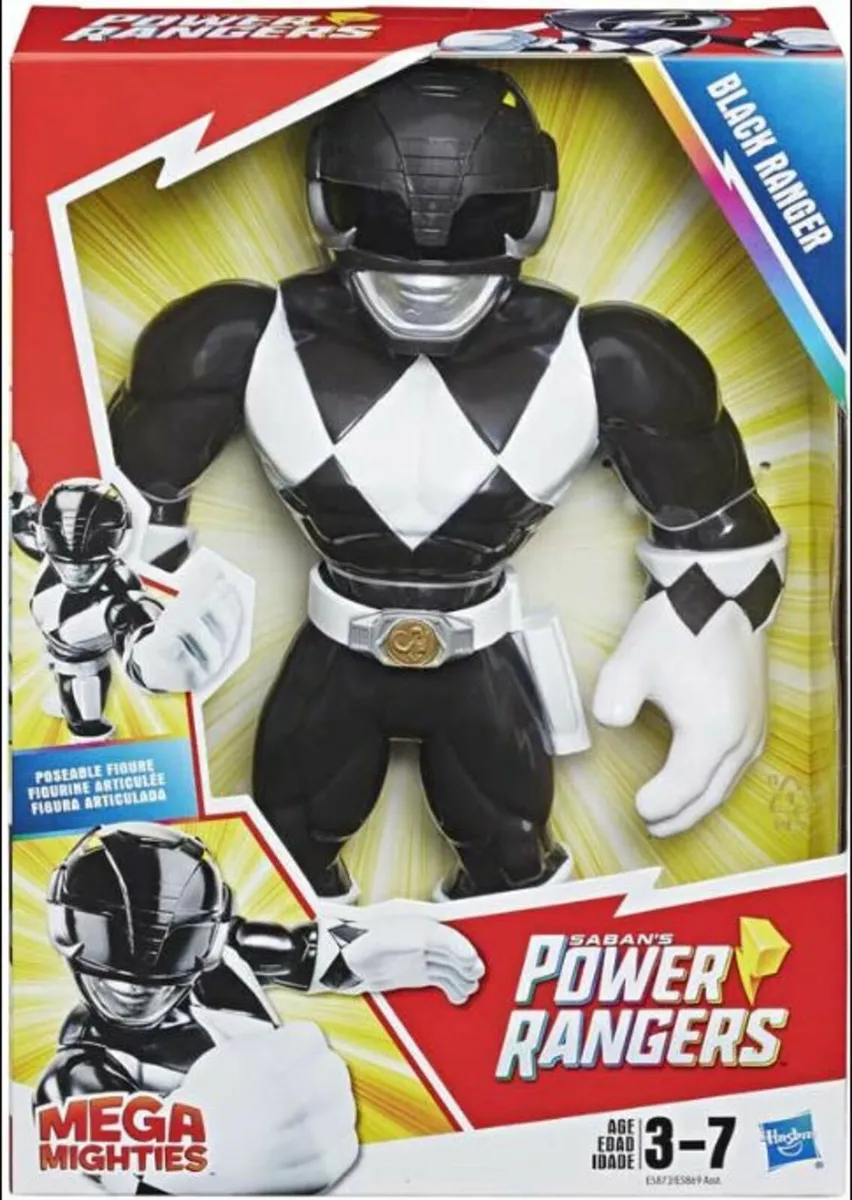 Power Rangers Mega Mighties Black Ranger Figure - Image 3
