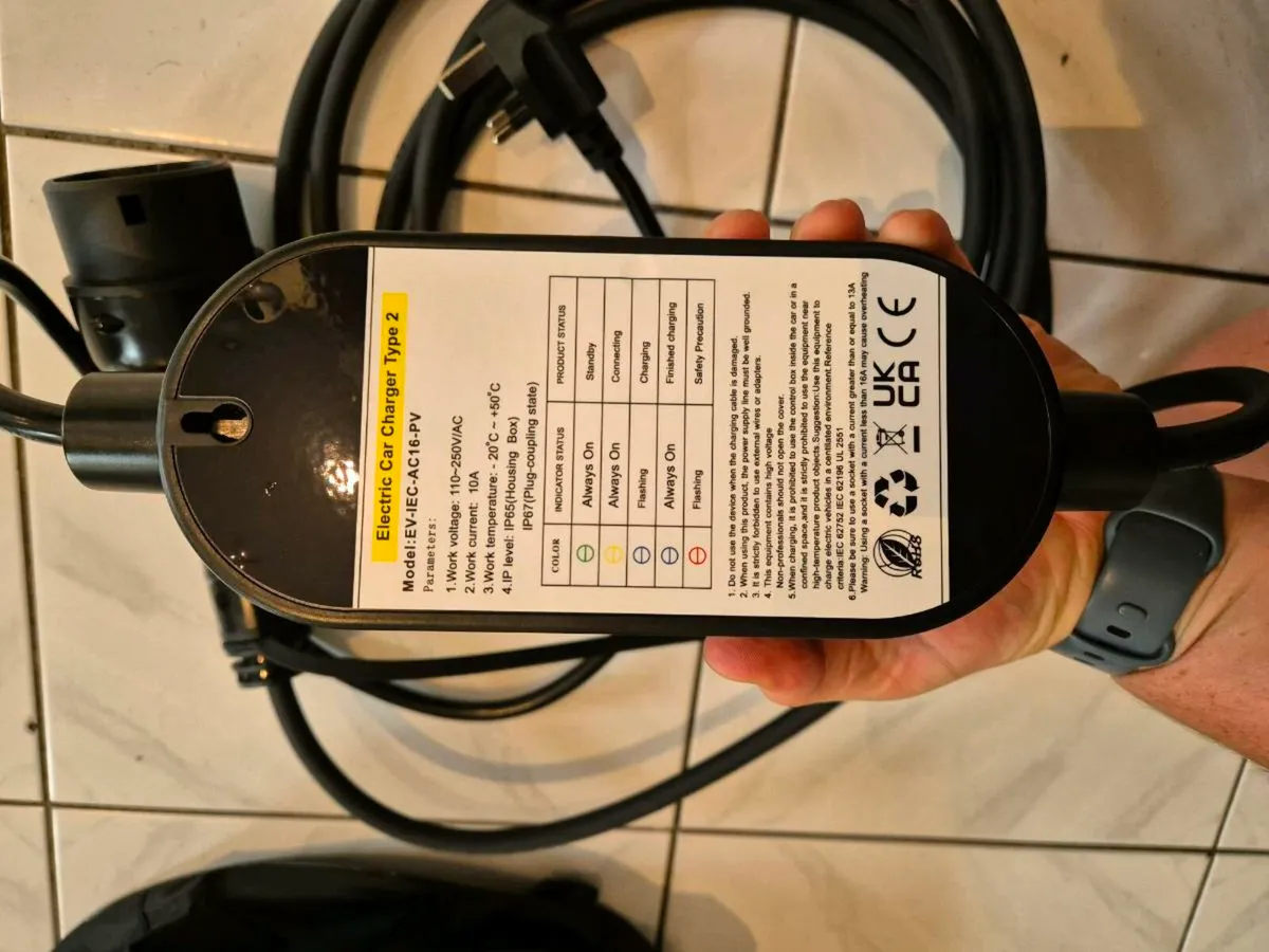 Type 2 EV Charging Cable 3 Pin - Image 3