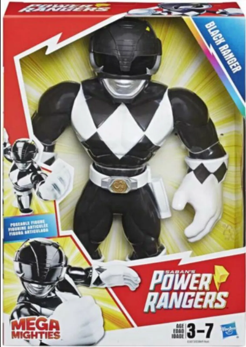 Power Rangers Mega Mighties Black Ranger Figure - Image 4
