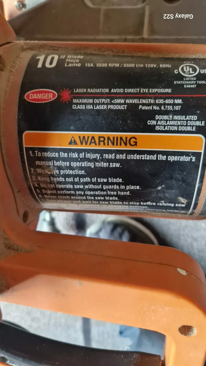 Ridgid 10" Chop Saw - Image 4