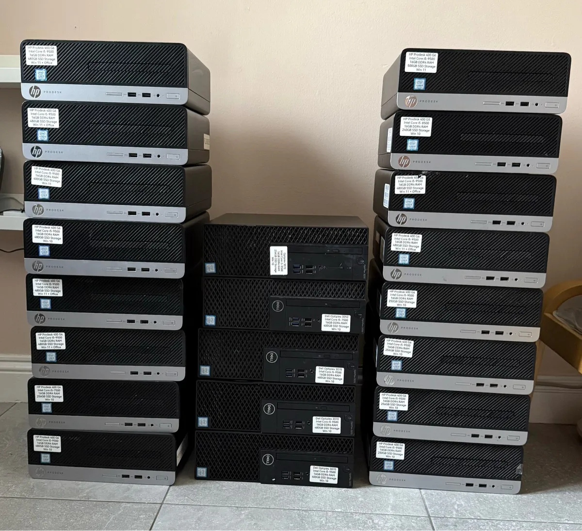 HP / Dell Desktops i5 pro 16-456-480 ssd win 11 - Image 1