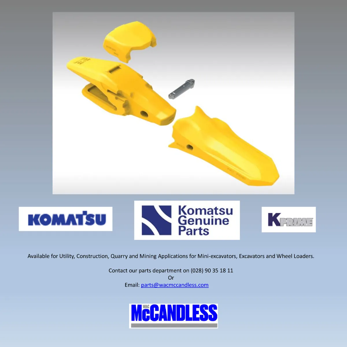Genuine Komatsu Kprime Teeth Systems