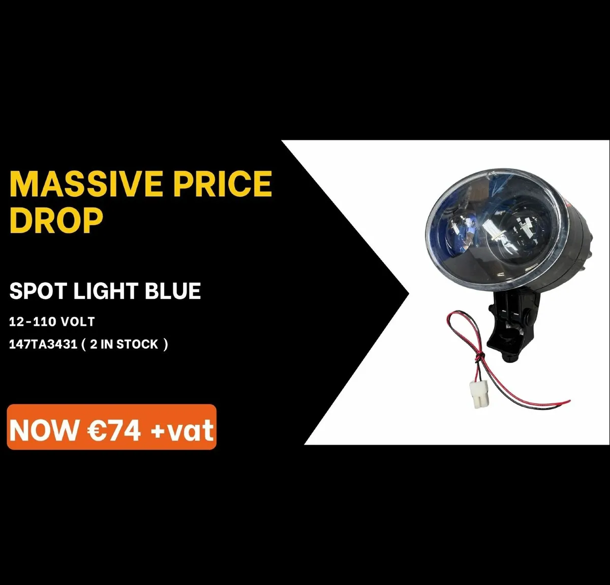 SPOT LIGHT BLUE  12-110 VOLT