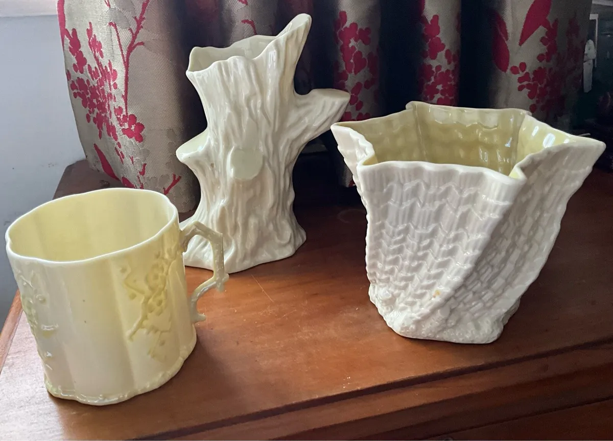 3  Vintage Belleek Pieces - Image 1