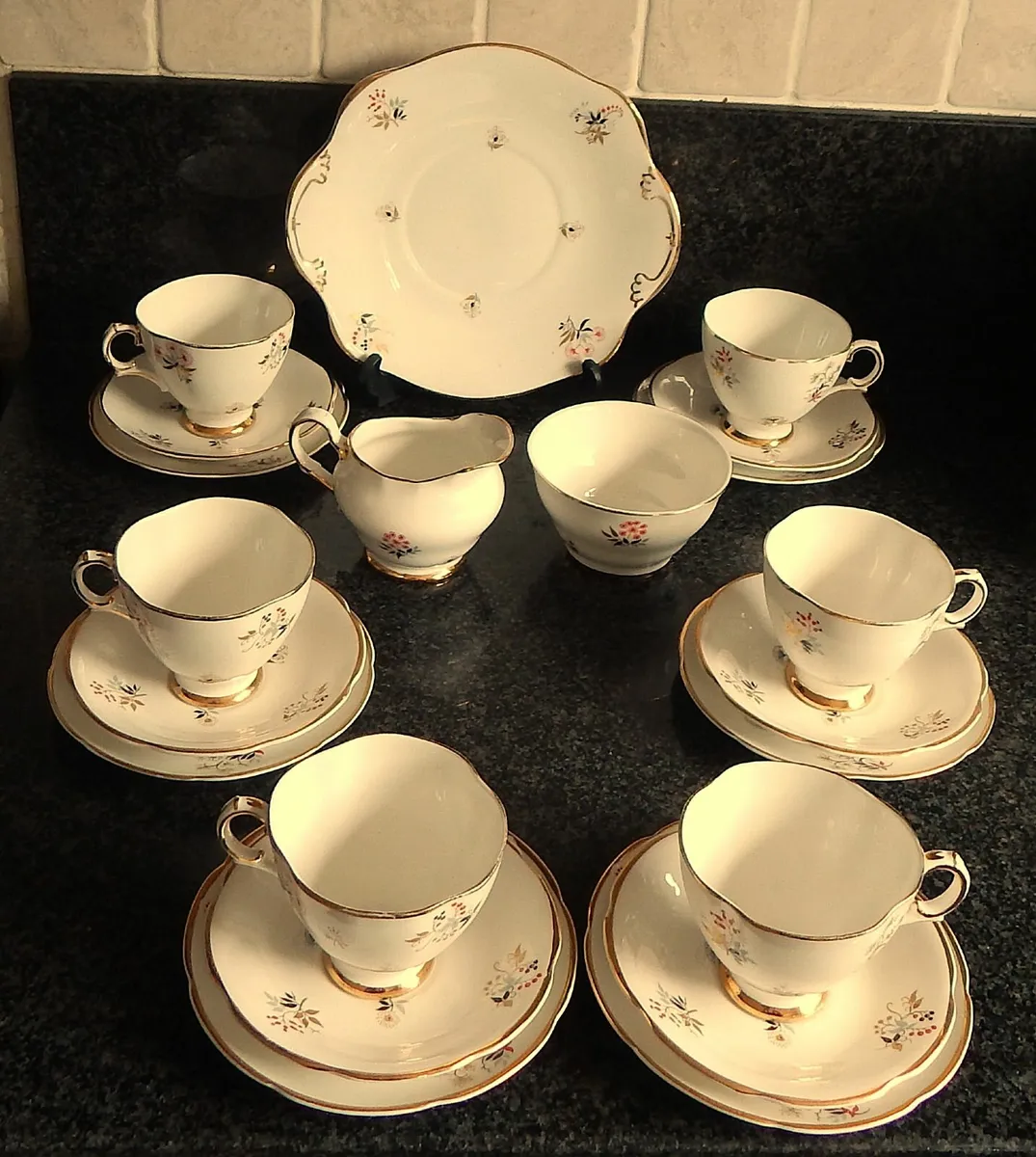 21 Piece Royal Tara Fine Bone China Tea Set - Image 2
