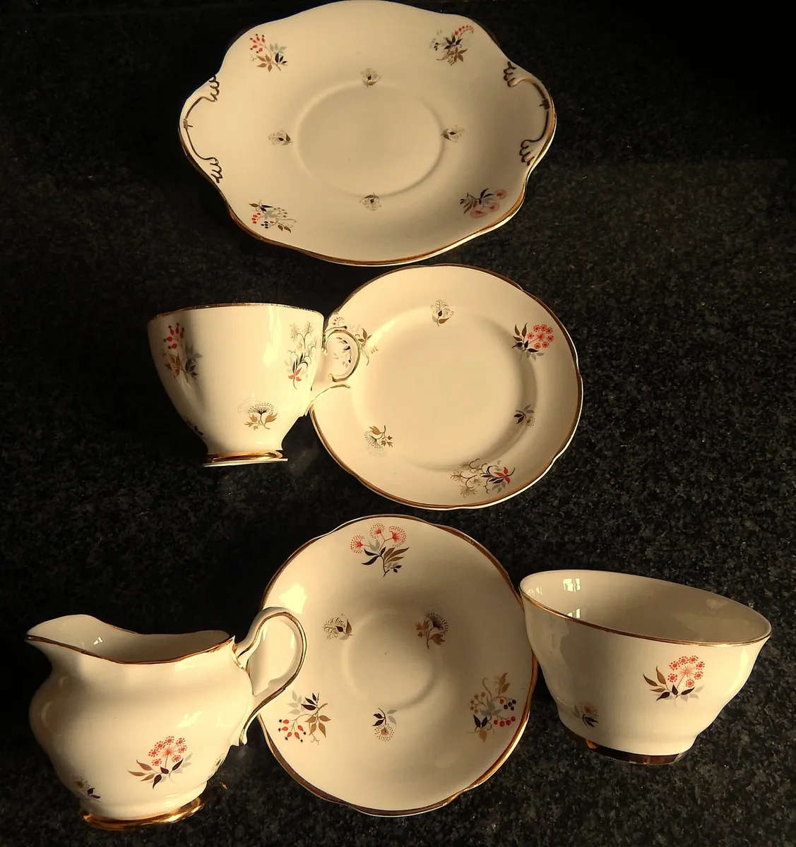 21 Piece Royal Tara Fine Bone China Tea Set - Image 3