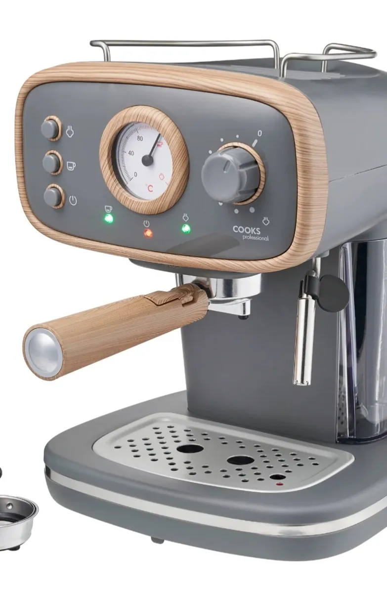 Cooks Professional Retro Espresso Machine | Nordic - Image 1
