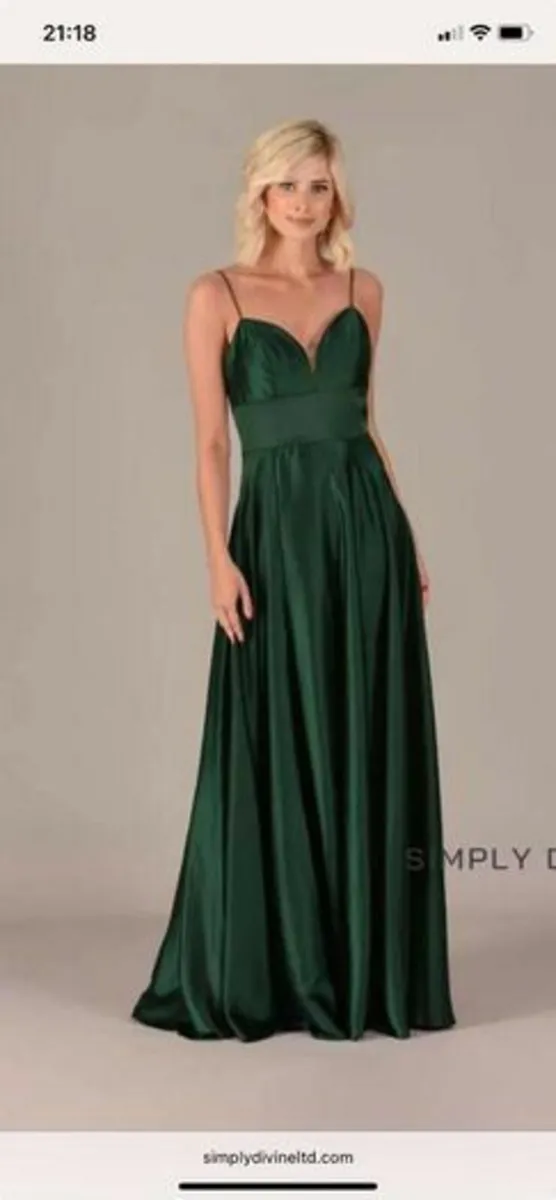 Simply Divine Green Debs Dress - Image 1