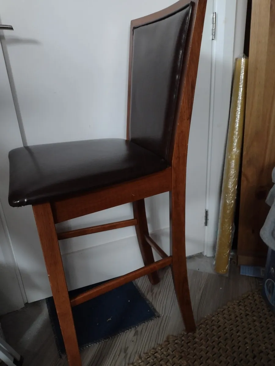 Walnut bar stool - Image 2