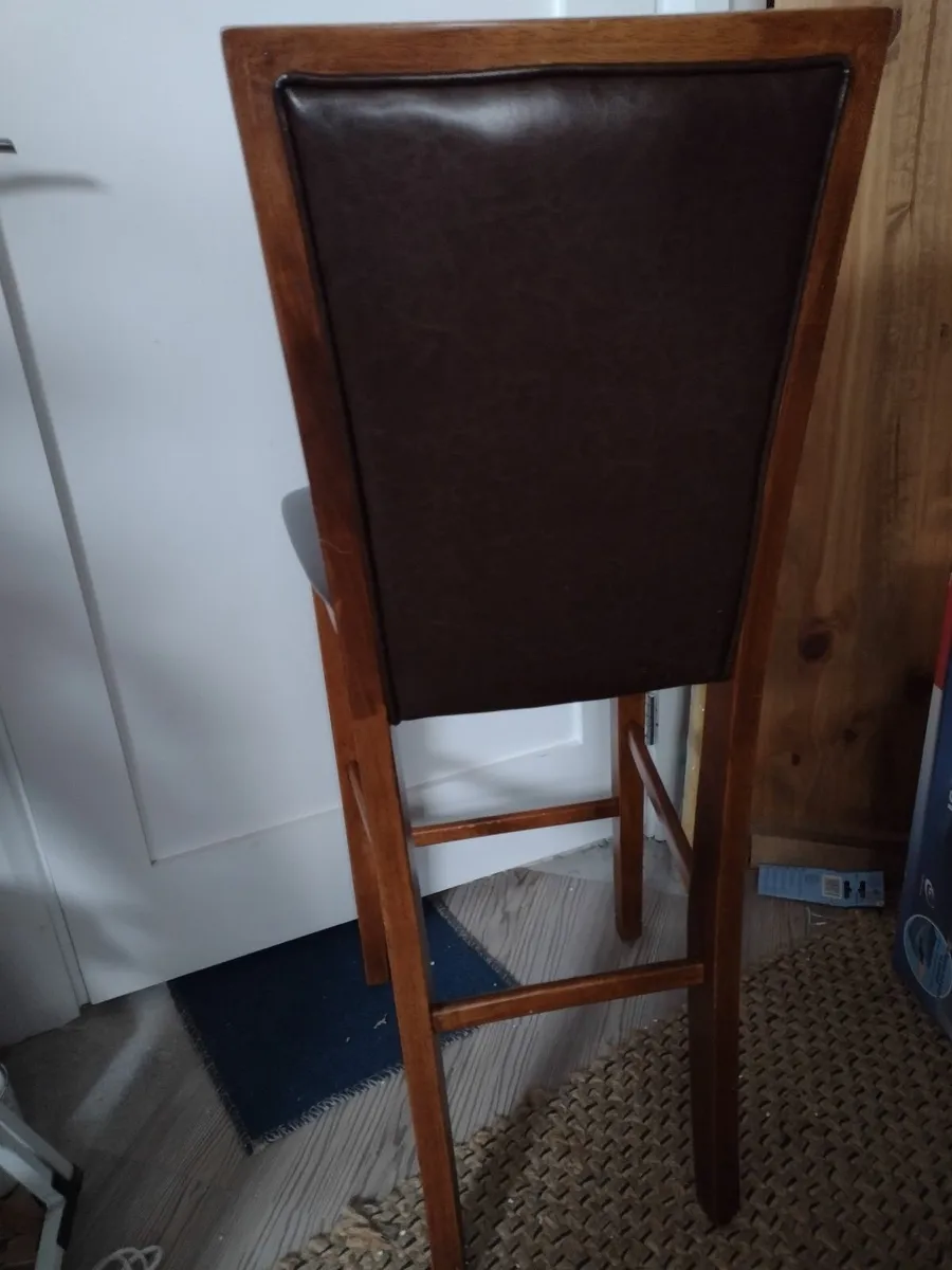 Walnut bar stool - Image 3