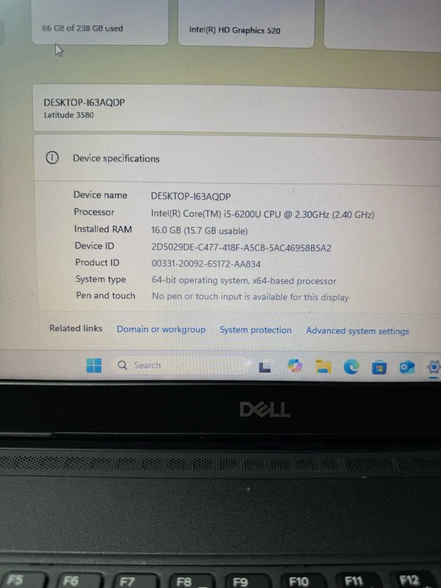Dell laptop i5 pro 16-256 win 11 pro - Image 4
