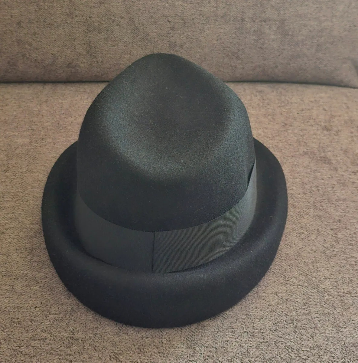 Zara Man Black Fedora Hat with Satin Lining - Size - Image 3