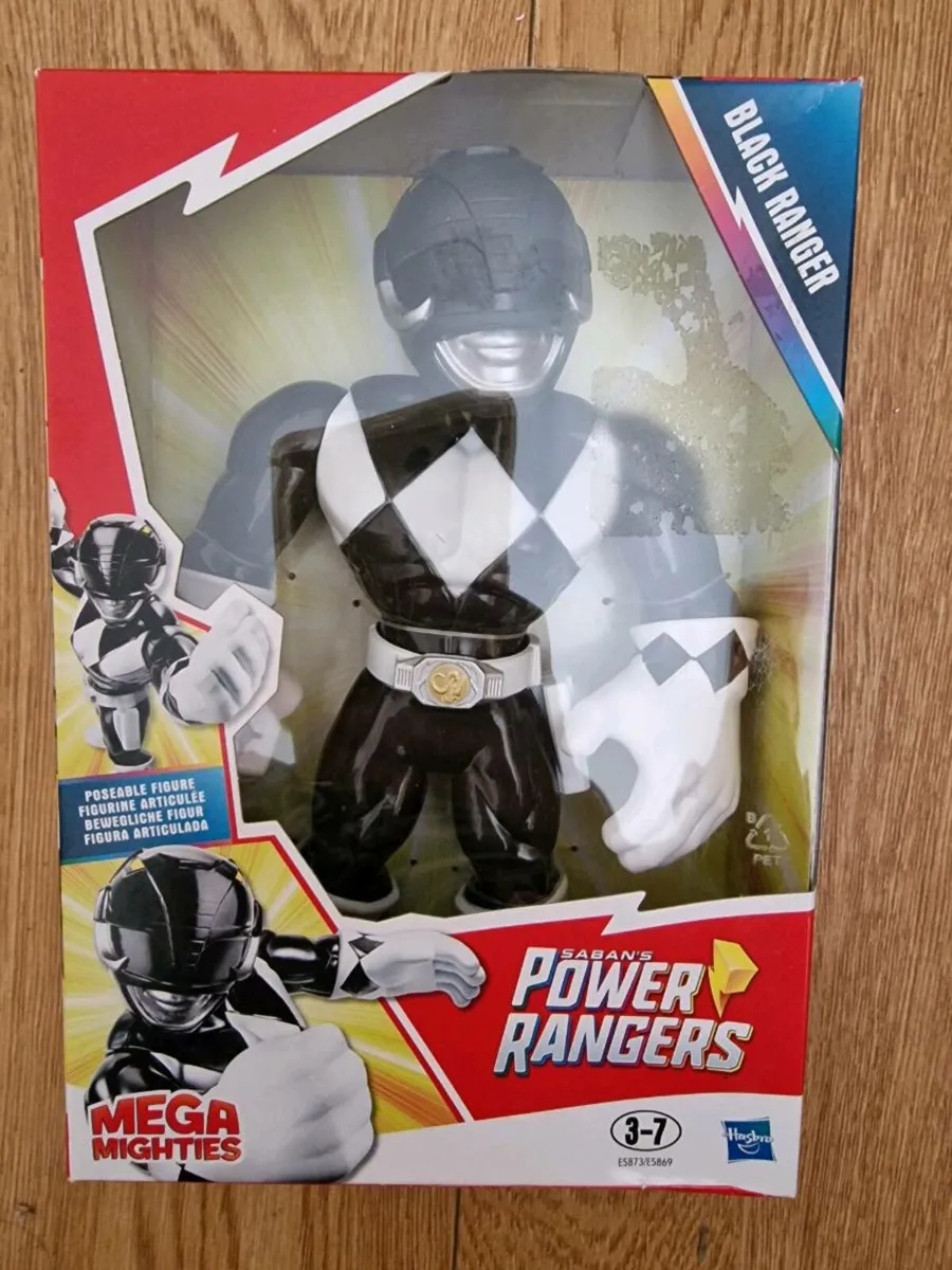 Power Rangers Mega Mighties Black Ranger Figure - Image 1
