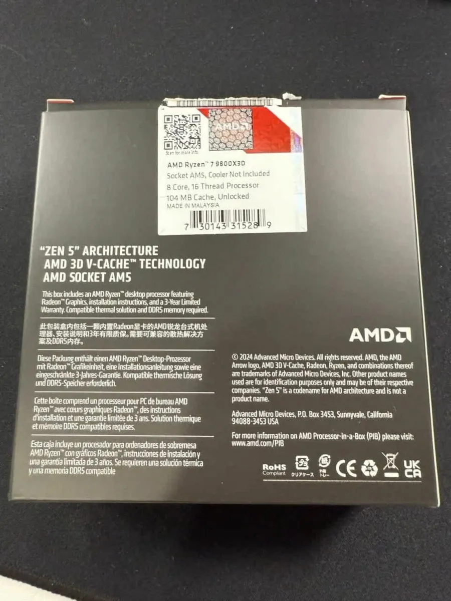 AMD Ryzen 7 9800X3D AM5 Zen 5 - Image 4