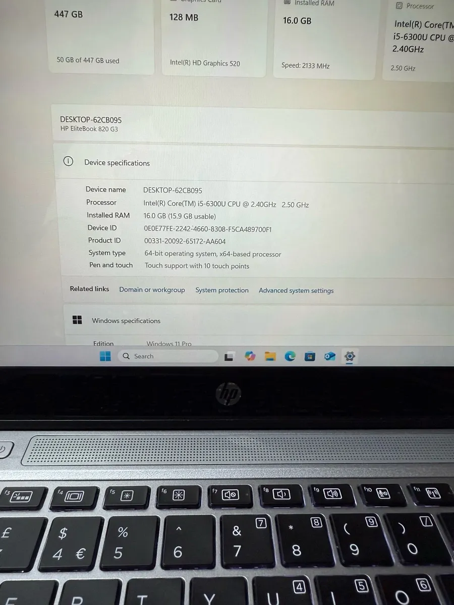 HP i5 16-500SSD Touchscreen w11 - Image 2