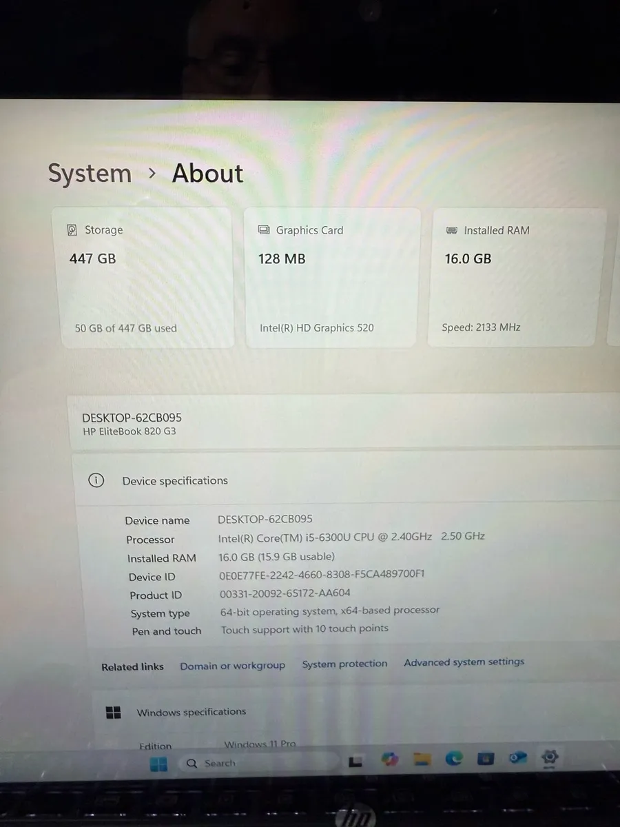 HP i5 16-500SSD Touchscreen w11 - Image 3