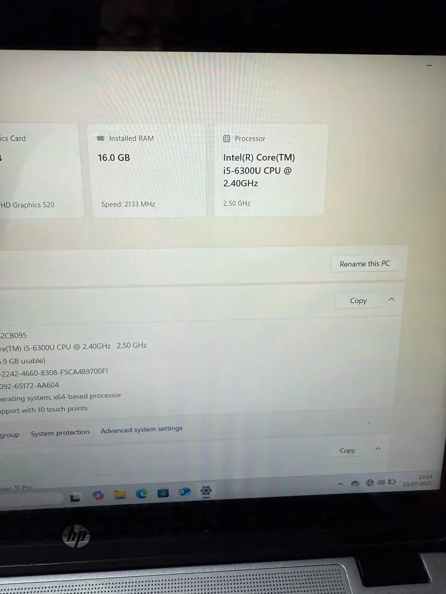 HP i5 16-500SSD Touchscreen w11 - Image 4