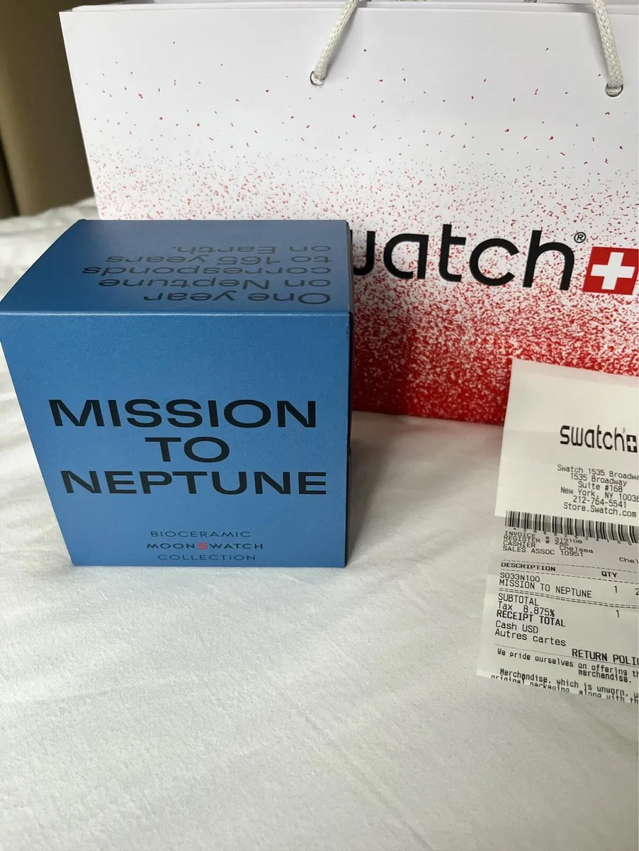 Unworn Omega x Swatch Mission to Neptune Watch - Image 2