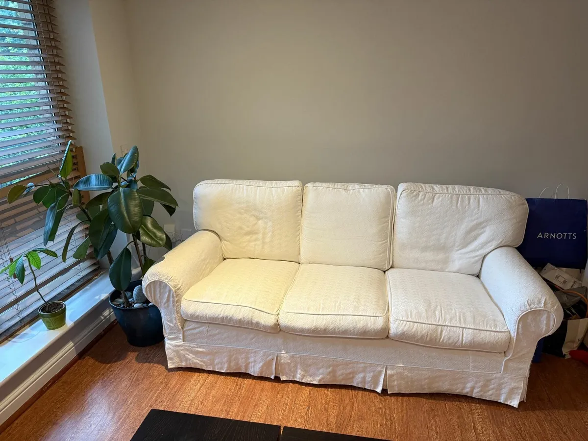 3 Seater Couches, Coffee Table & High Table - Image 1