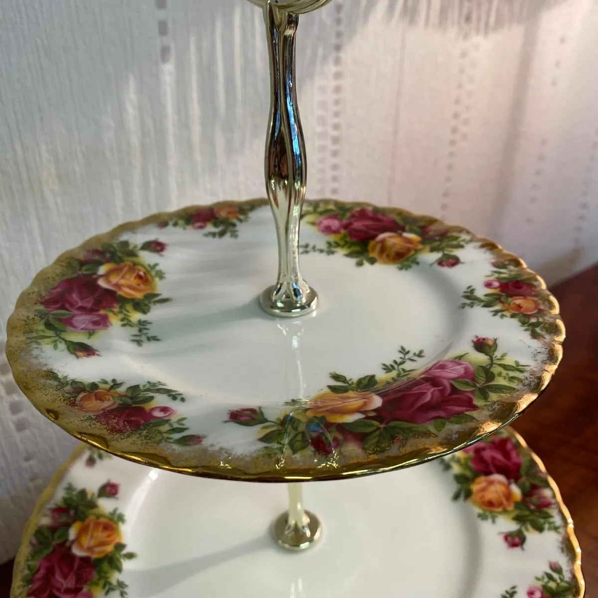 Old Country Roses Royal Albert Bone China - Cake t - Image 4