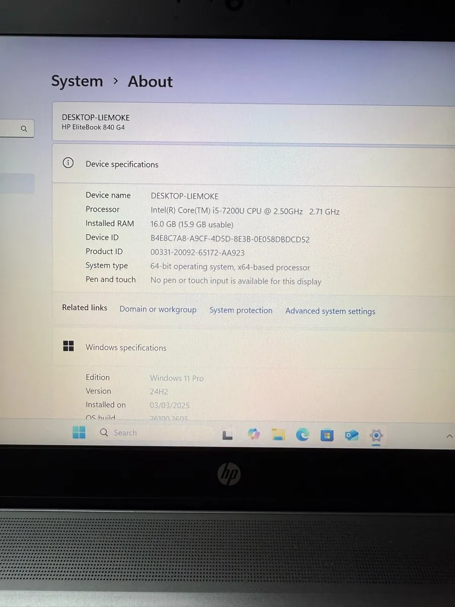 HP laptop i5 pro 16-256 win 11 - Image 2