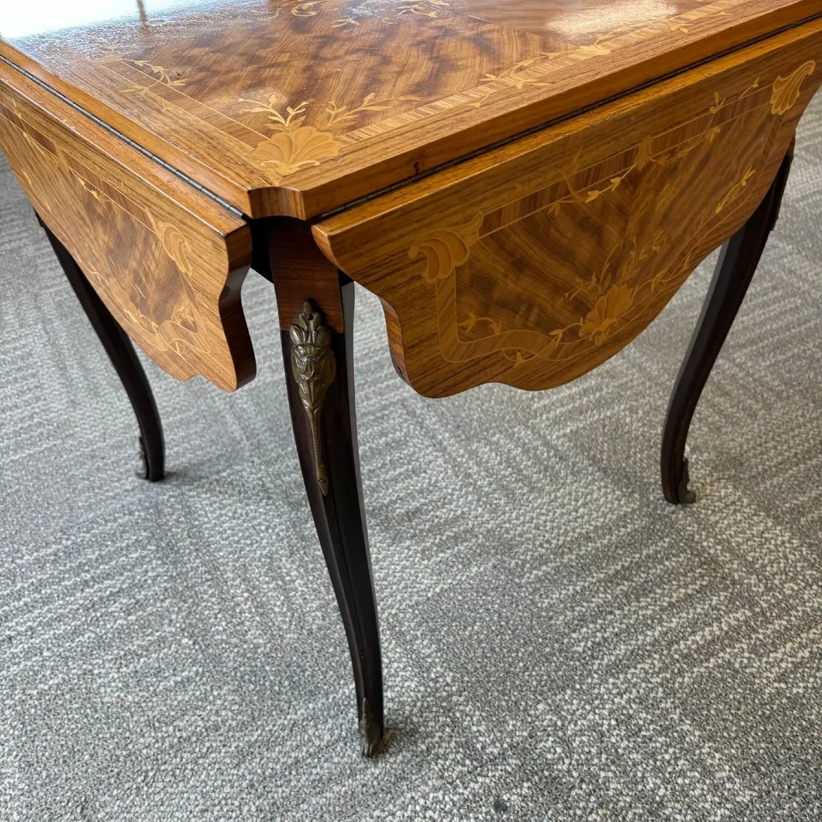 18th Century Dutch marquetry inlaid occasional dro - Image 2