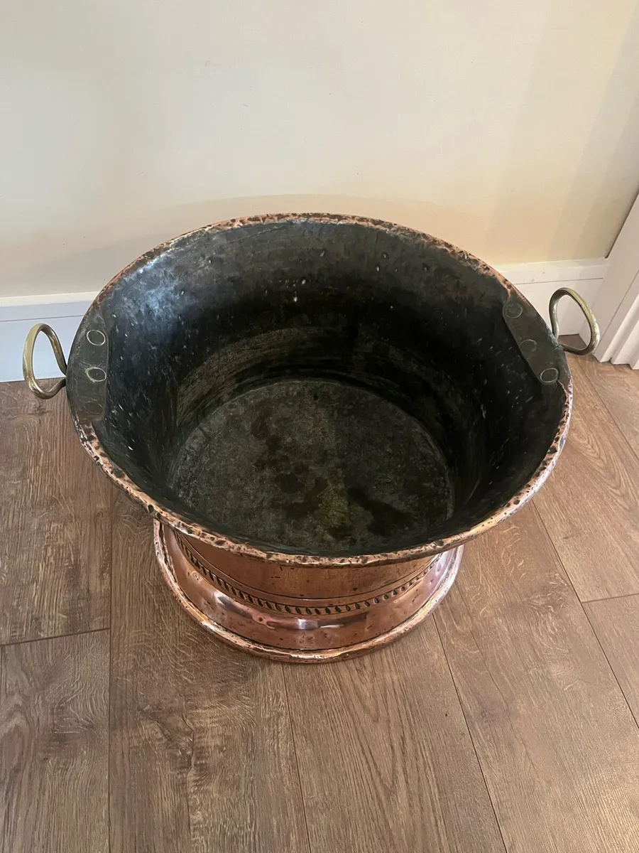 Antique Georgian Copper Log Bin - Image 4