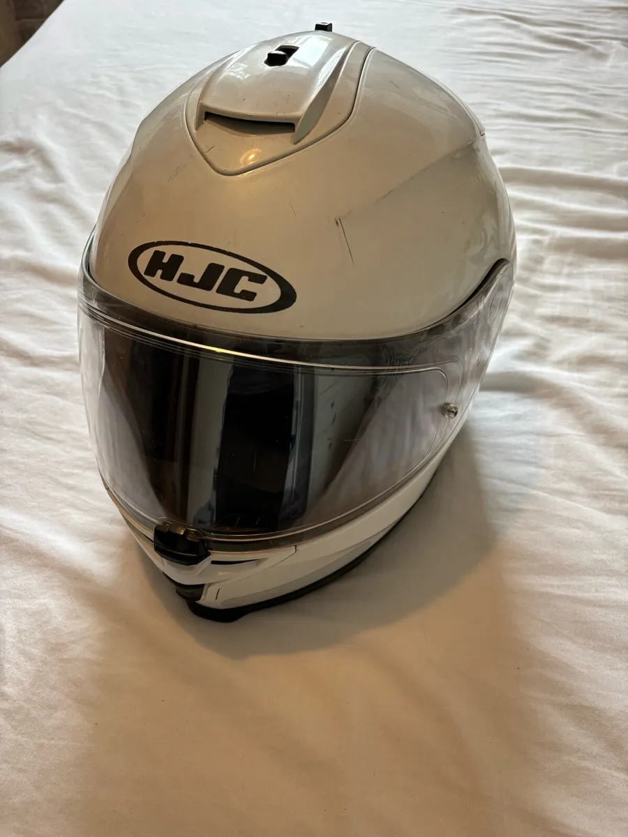 Leather suit, 2 pieces, helmet, leather boots. - Image 4