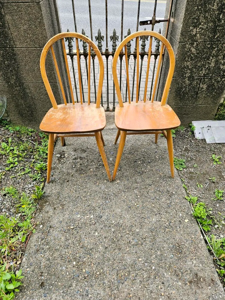Vintage Retro Mid Century Kitchen Chairs Ecrol - Image 1