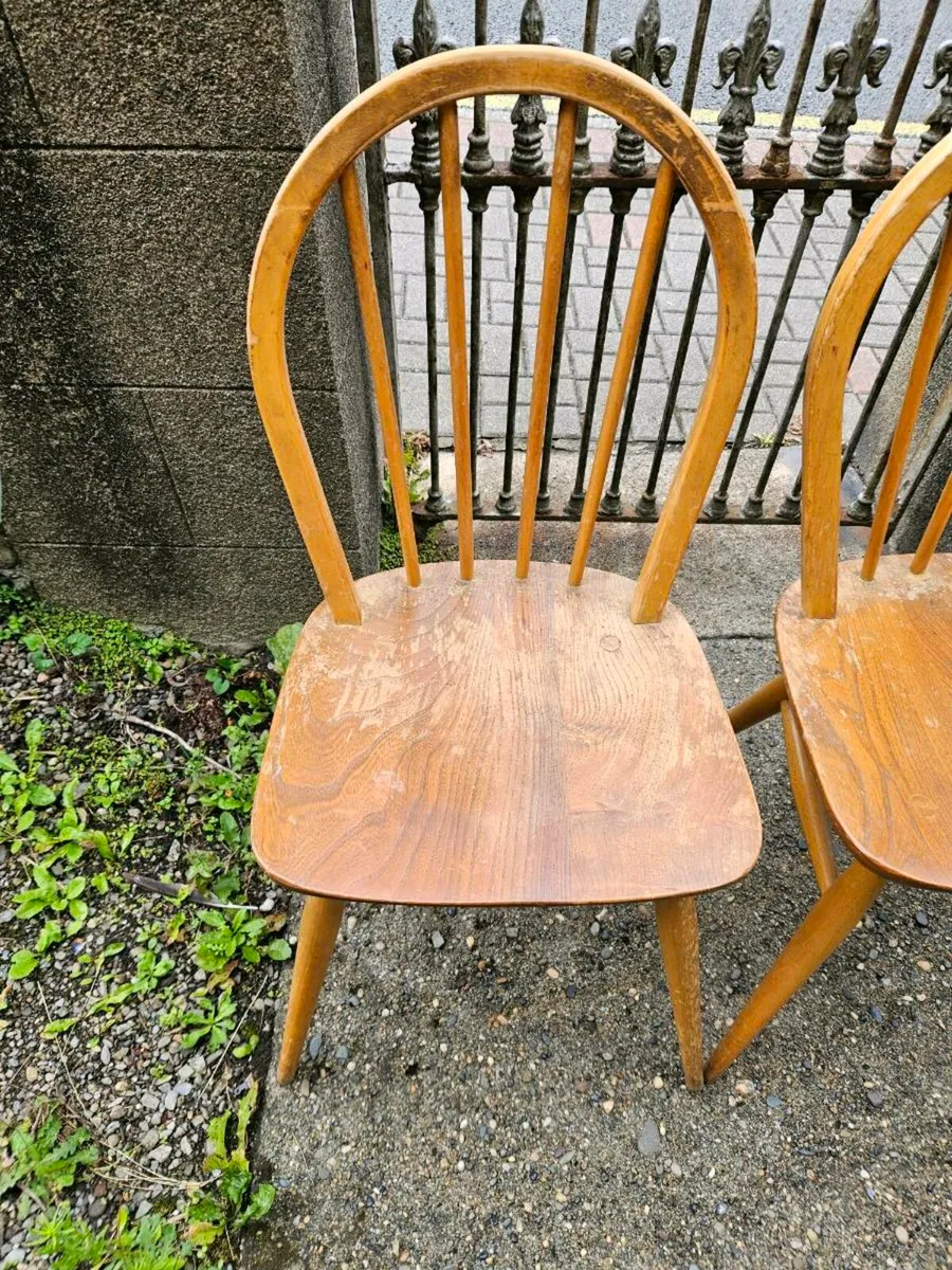 Vintage Retro Mid Century Kitchen Chairs Ecrol - Image 2