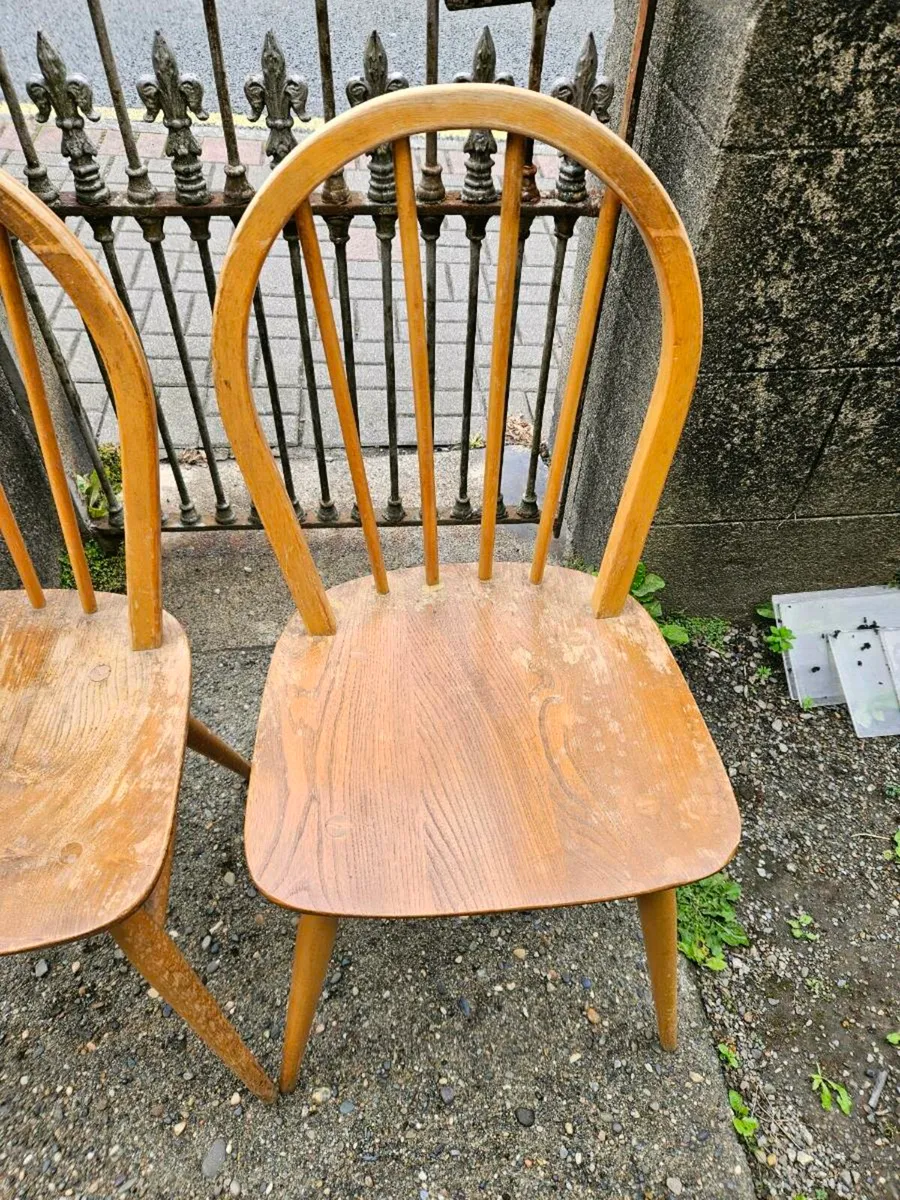 Vintage Retro Mid Century Kitchen Chairs Ecrol - Image 3