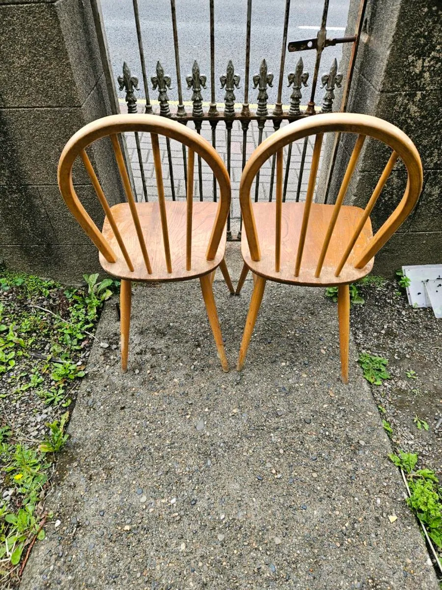 Vintage Retro Mid Century Kitchen Chairs Ecrol - Image 4