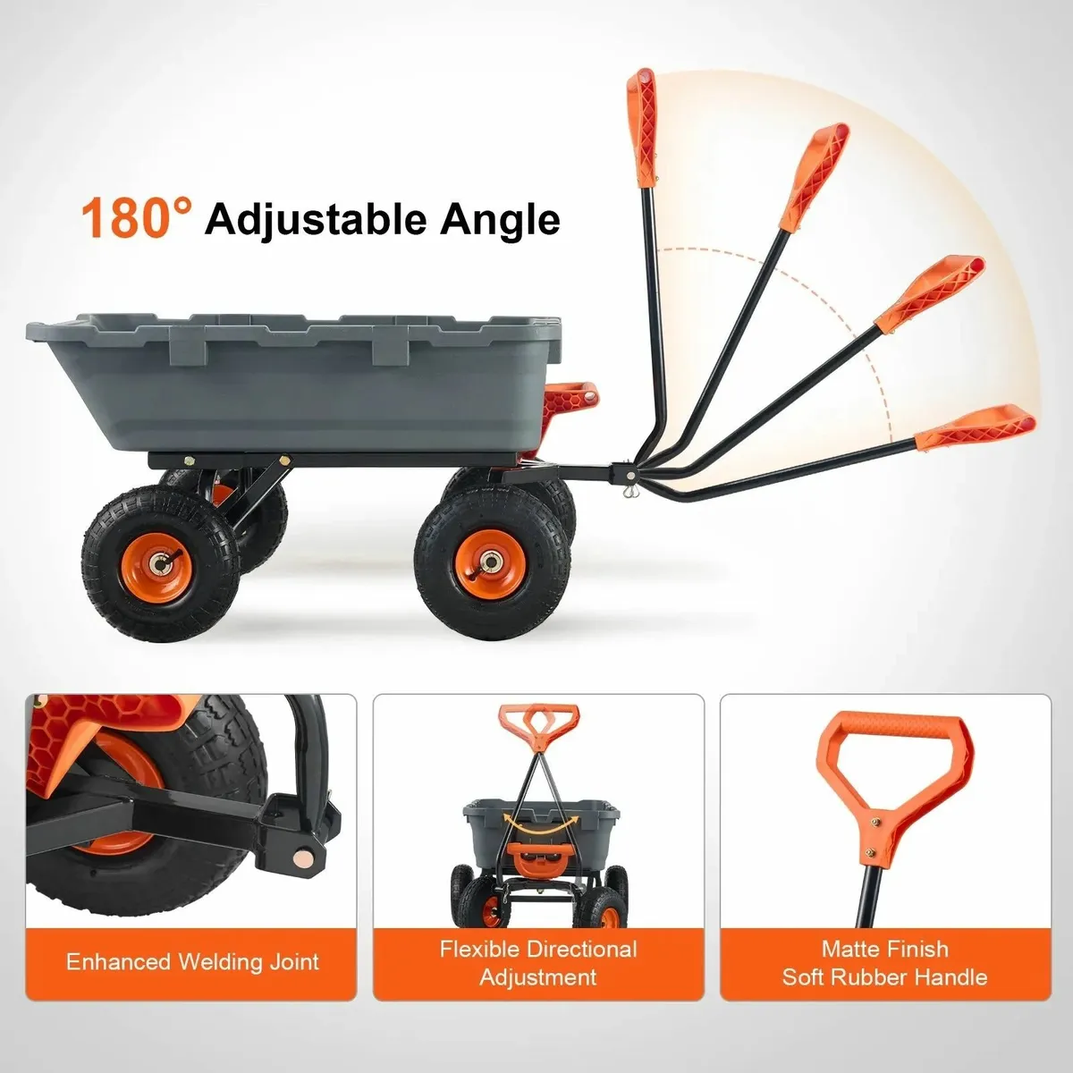 Poly Garden Dump Heavy-duty Yard Carts and Wagons - Image 3