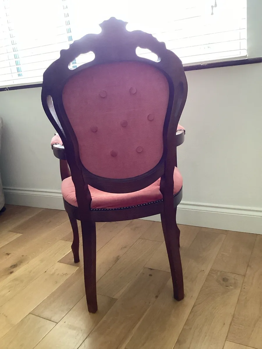 Single wooden upholstered armchair - Image 3