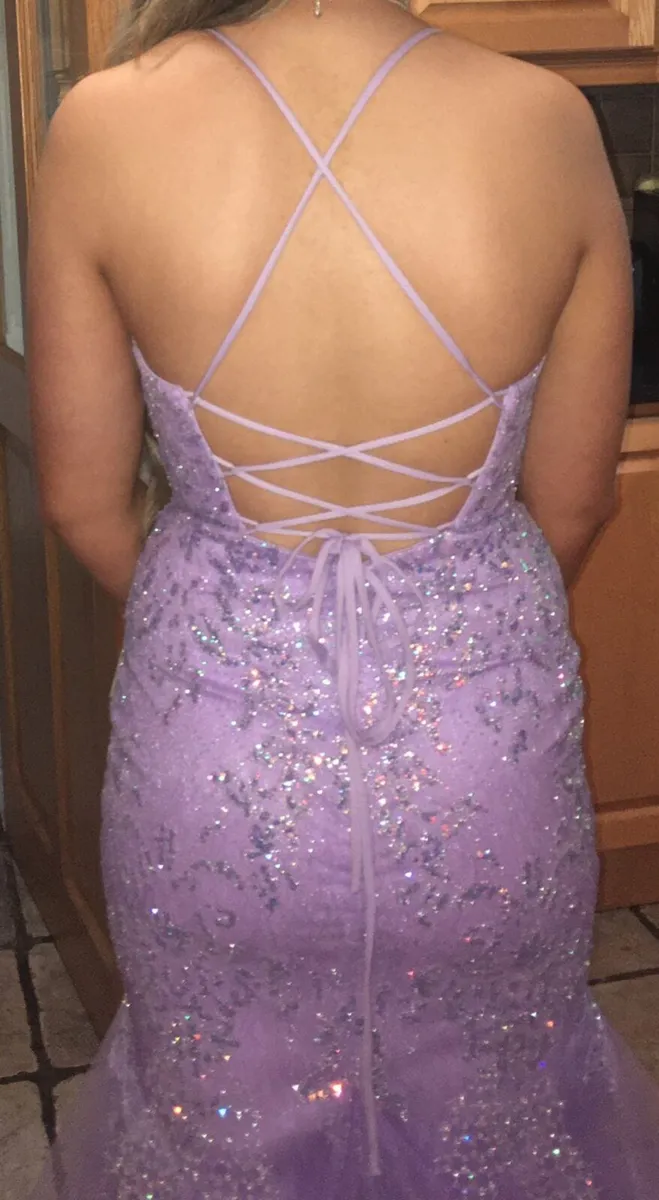 Stunning Lilac Debs Dress - Image 4